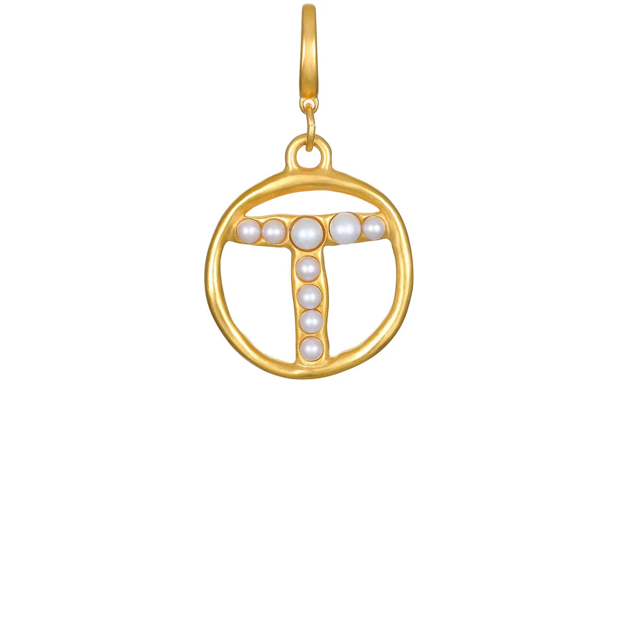 Pearl Initial Clip-On Charm