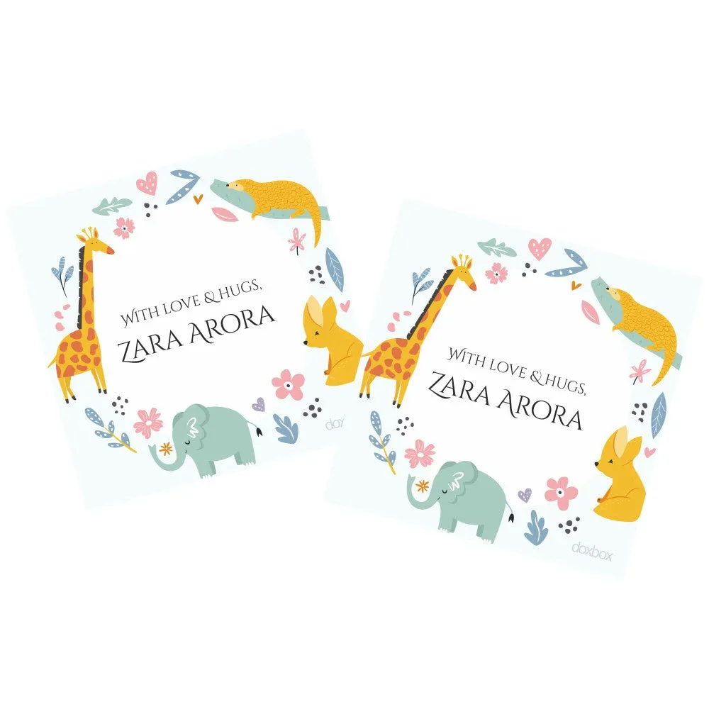 Personalised  Gift Tag - Animal Wreath