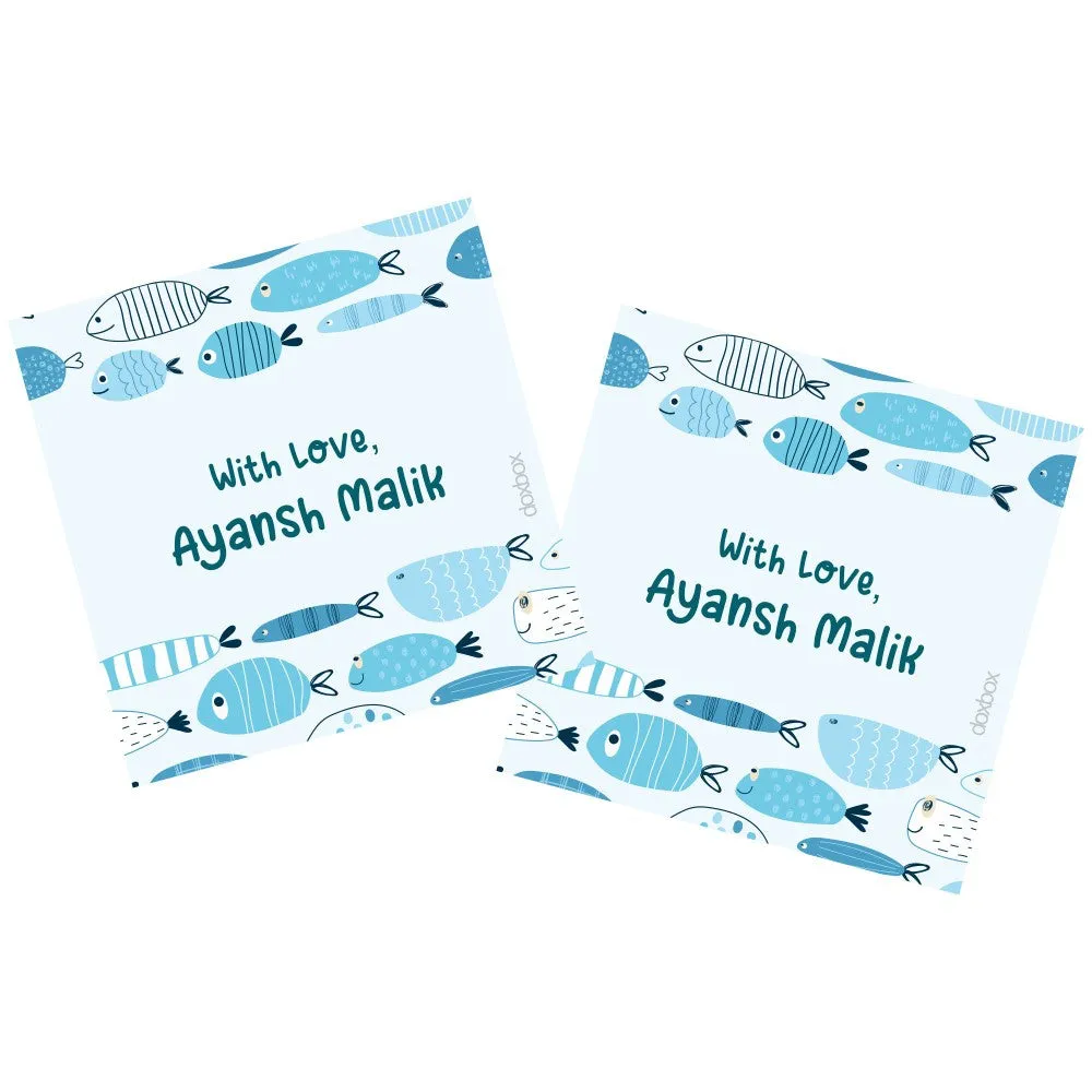 Personalised  Gift Tag - Fish Blue