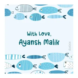 Personalised  Gift Tag - Fish Blue
