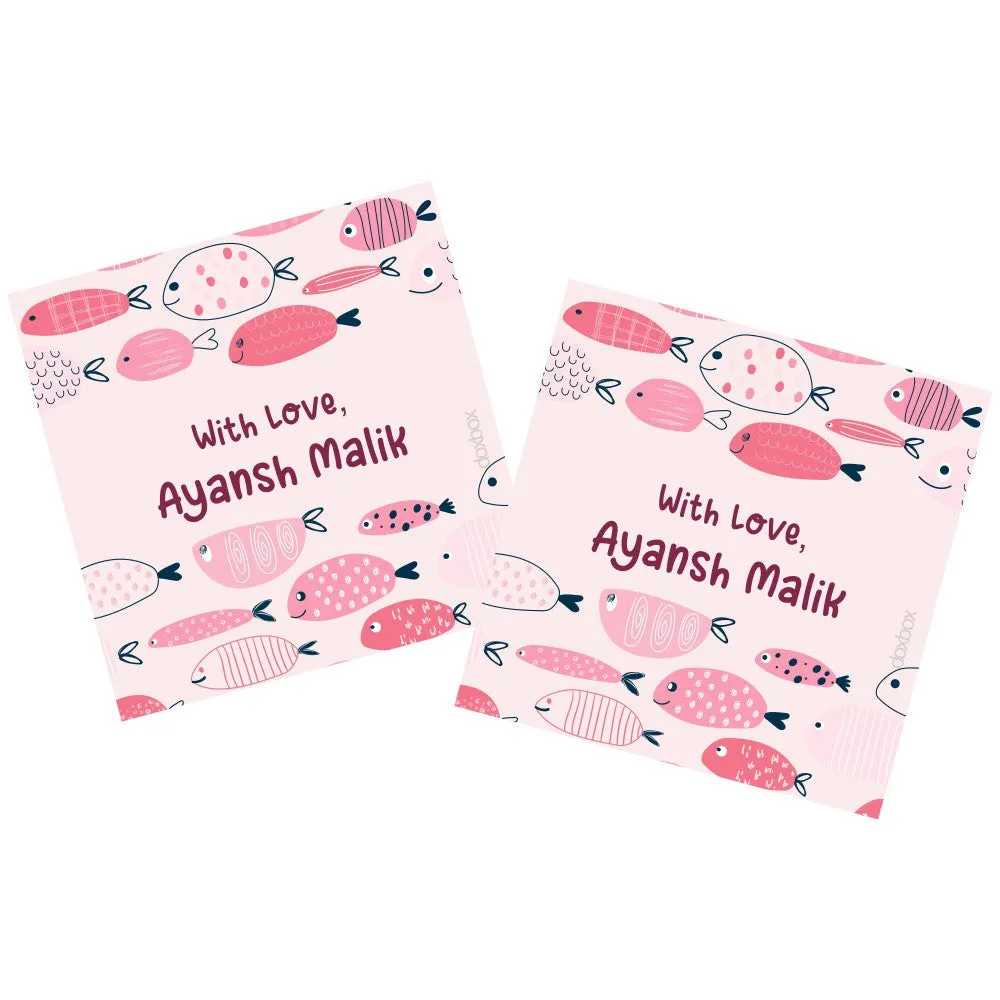 Personalised  Gift Tag - Fish Pink