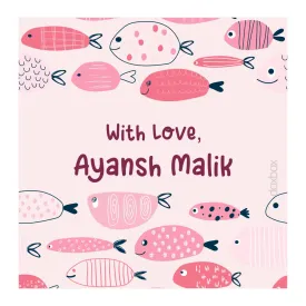 Personalised  Gift Tag - Fish Pink