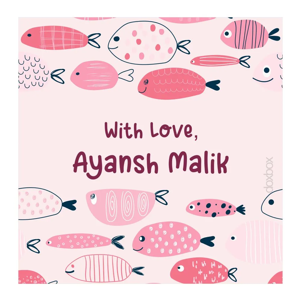 Personalised  Gift Tag - Fish Pink