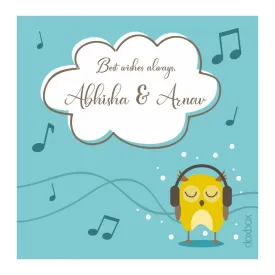 Personalised  Gift Tag - Musical Owl