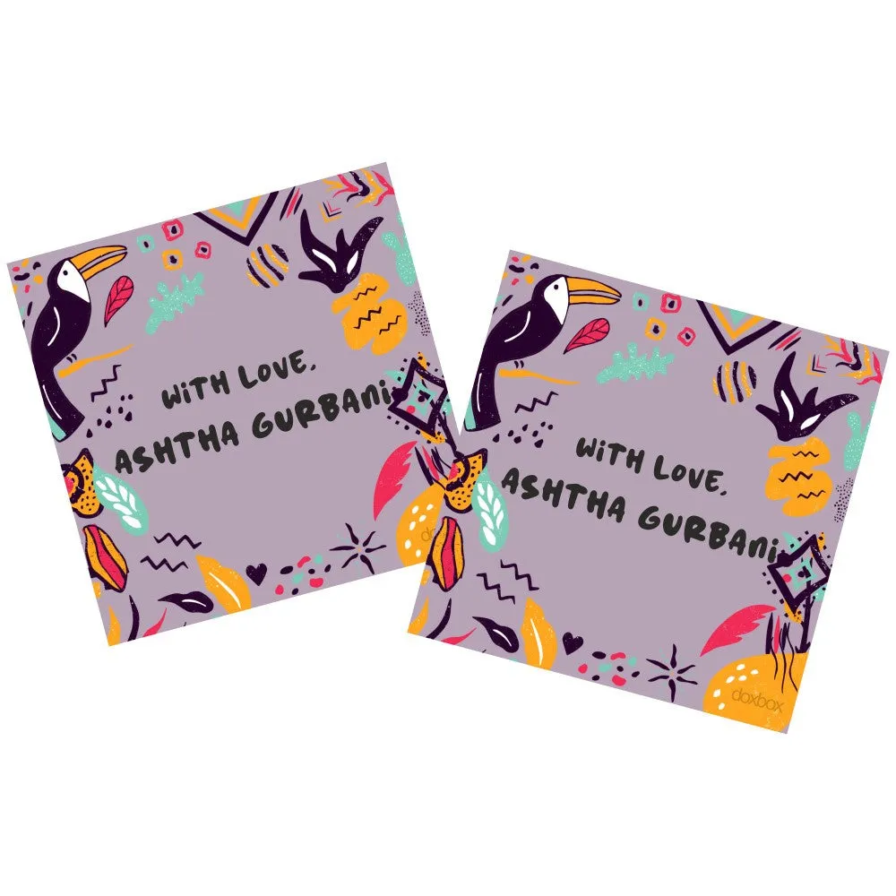 Personalised Gift Tag - Purple Tribal