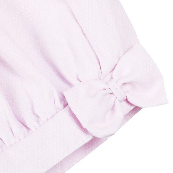 Pretty Originals Pink Rocking Horse Smock Bloomer Set
