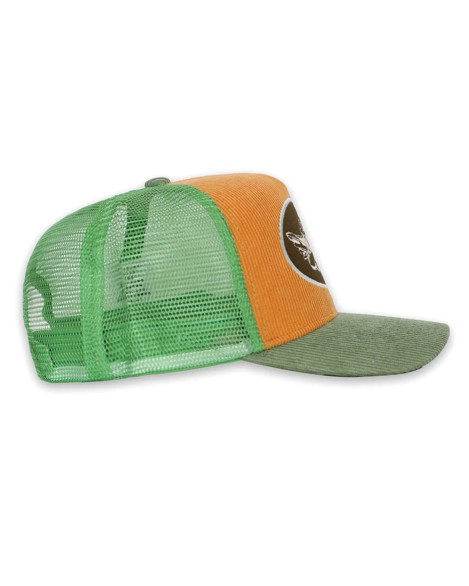 Pumpkin Corduroy Trucker Hat