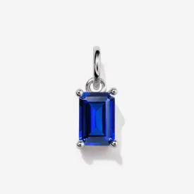 Sapphire Silver Charm