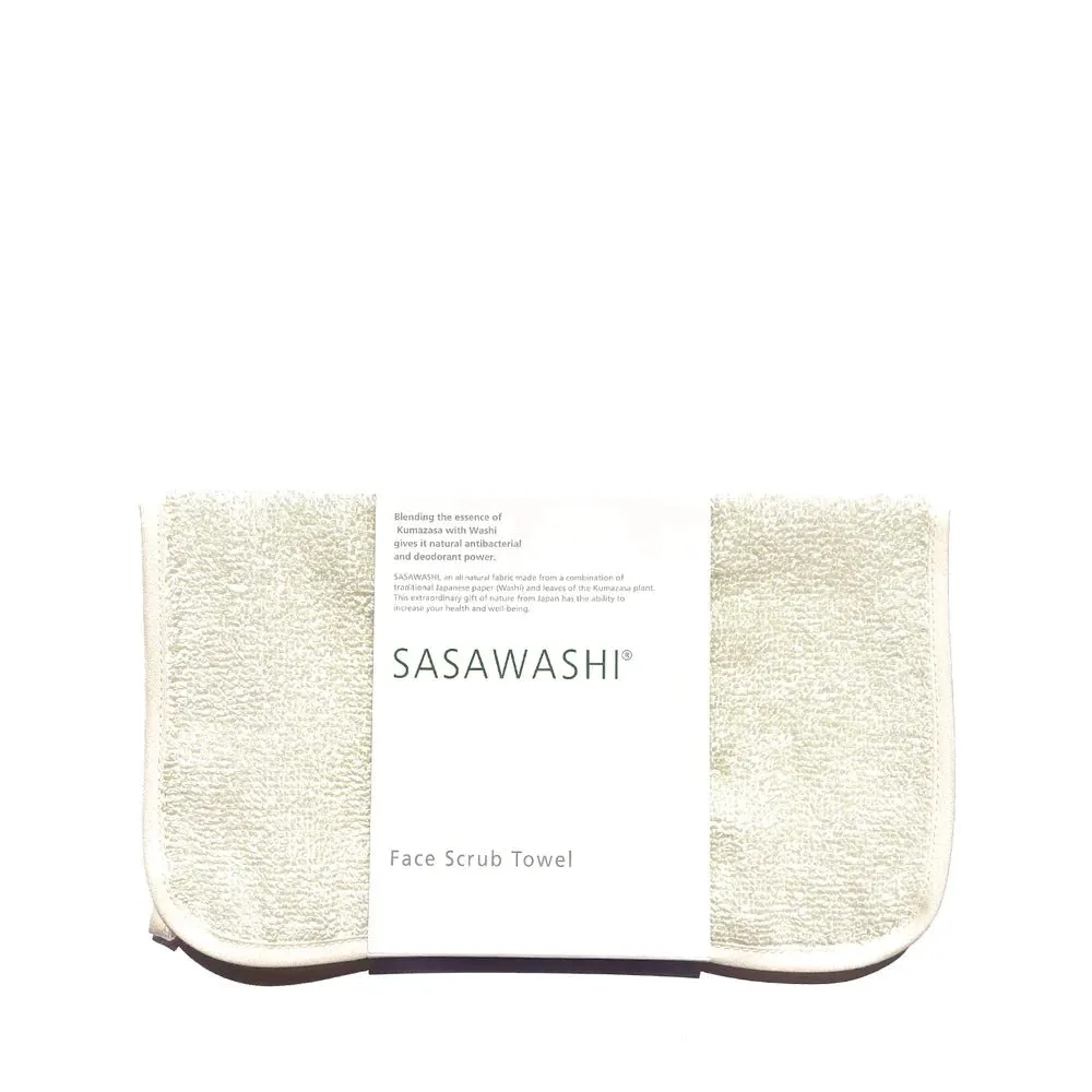 Sasawashi Face Scrub Towel | Japanese Bath Product