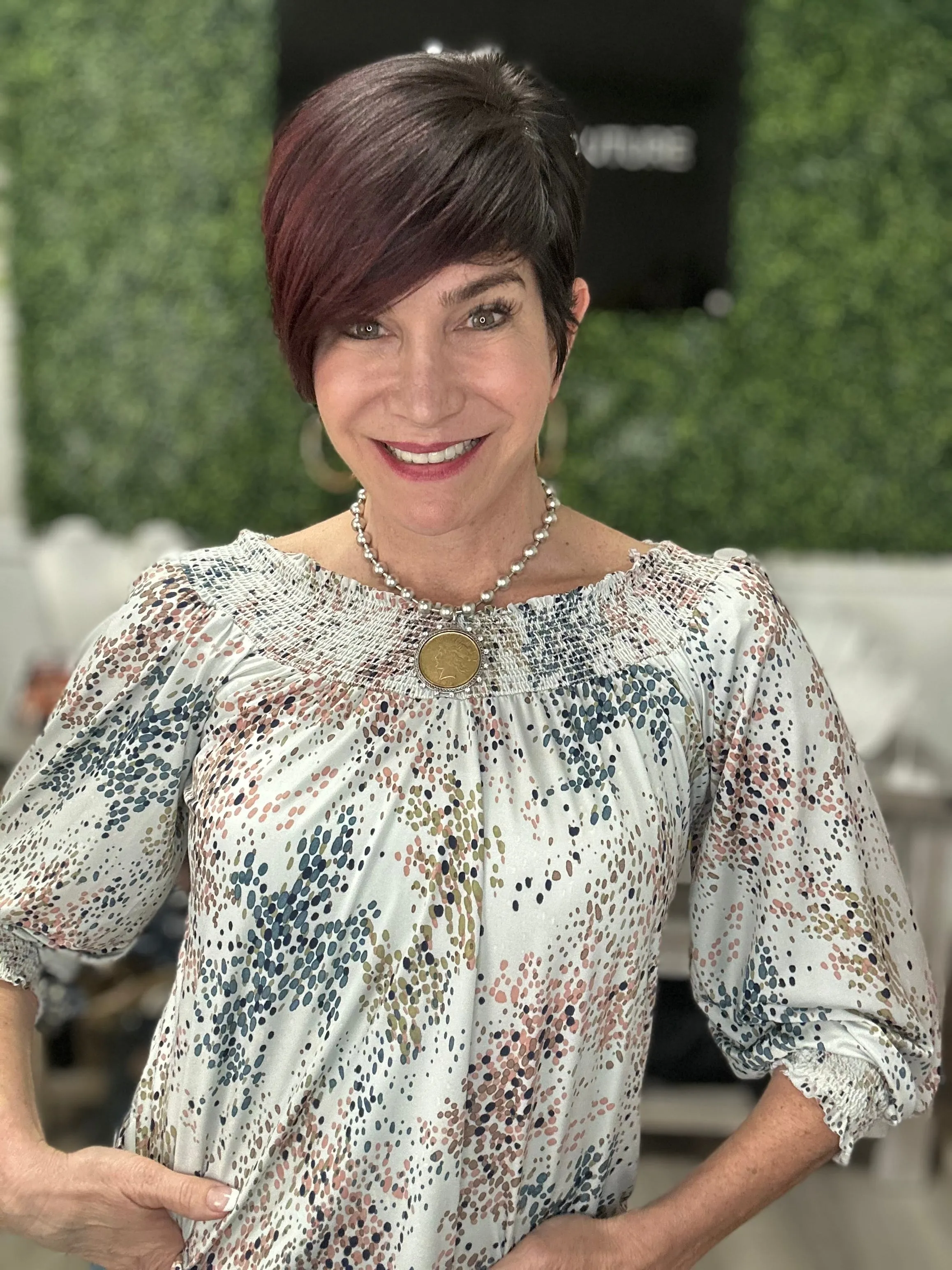 Sassy & Classy Off the Shoulder Speckled Top