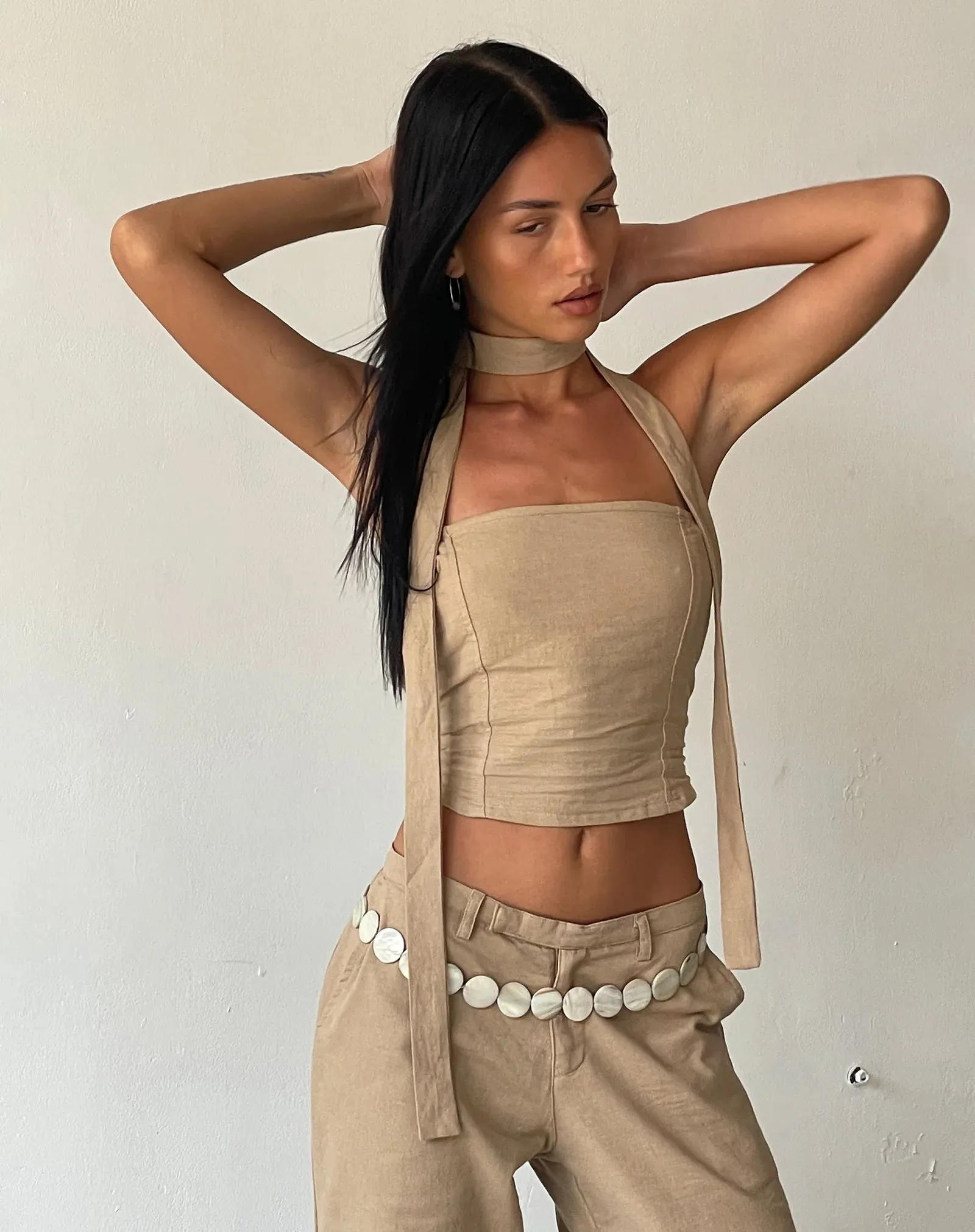 Shaloe Bandeau Top And Scarf Set