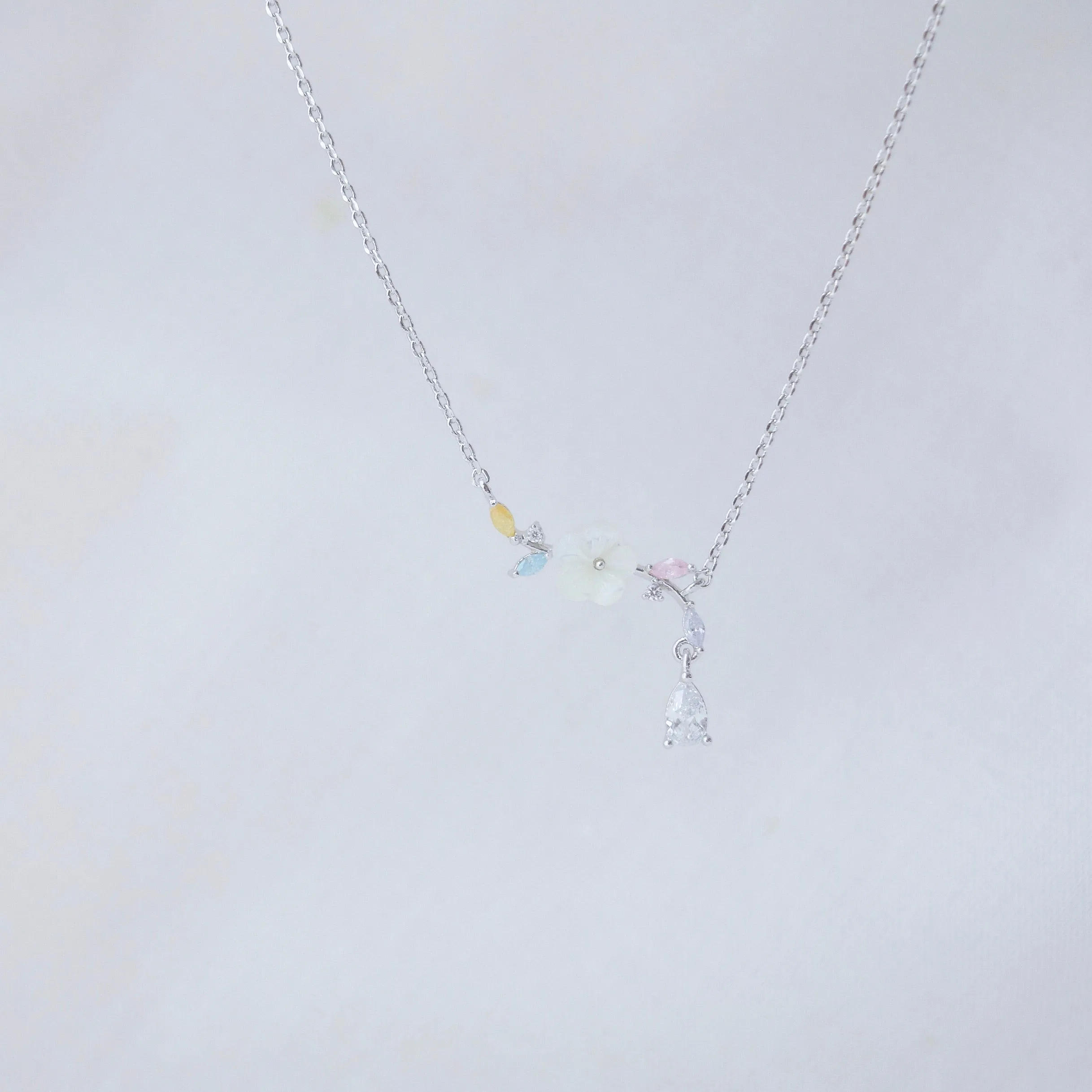 Silver Winter Jasmine Necklace