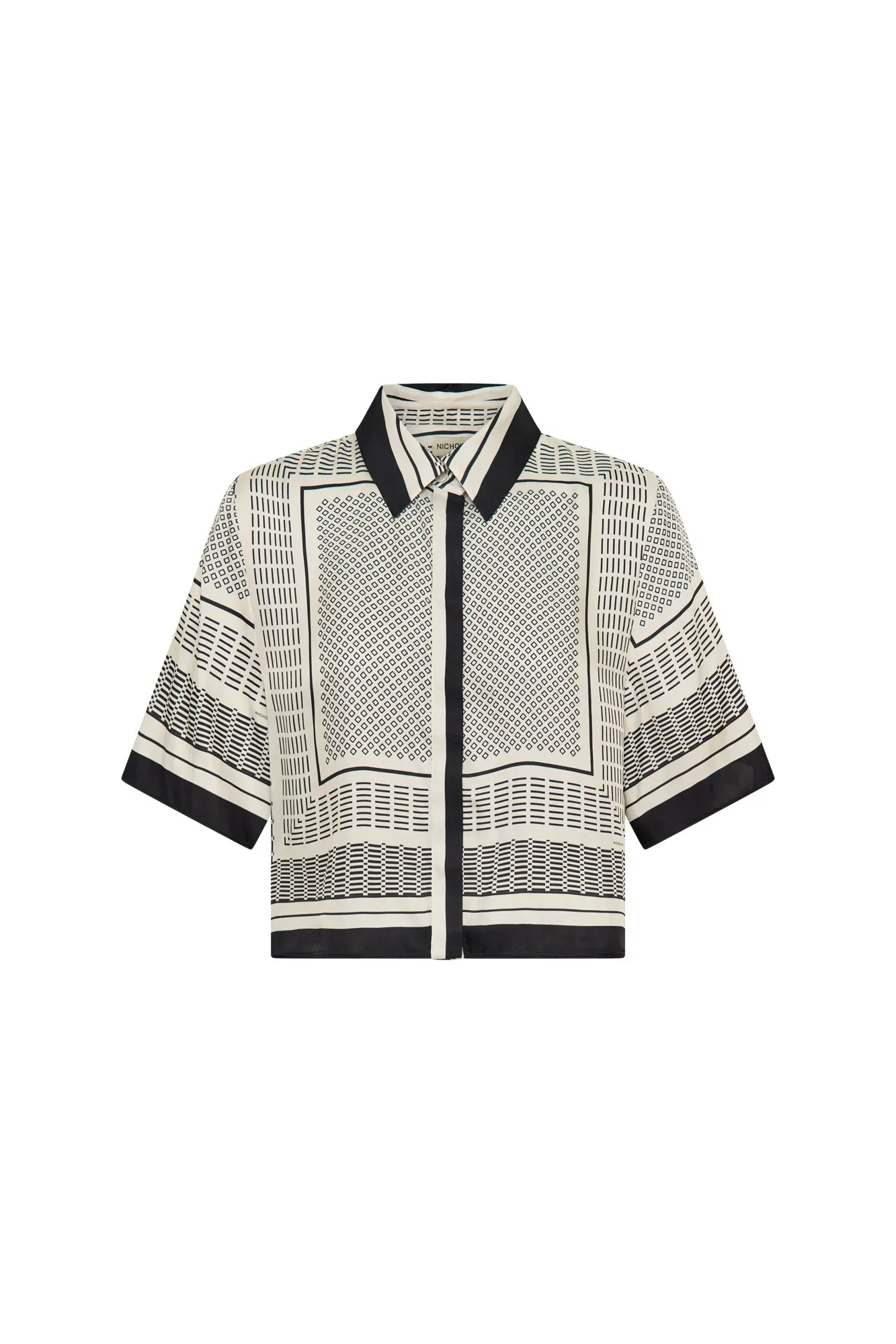 Sonora Crop Shirt - Scarf Print