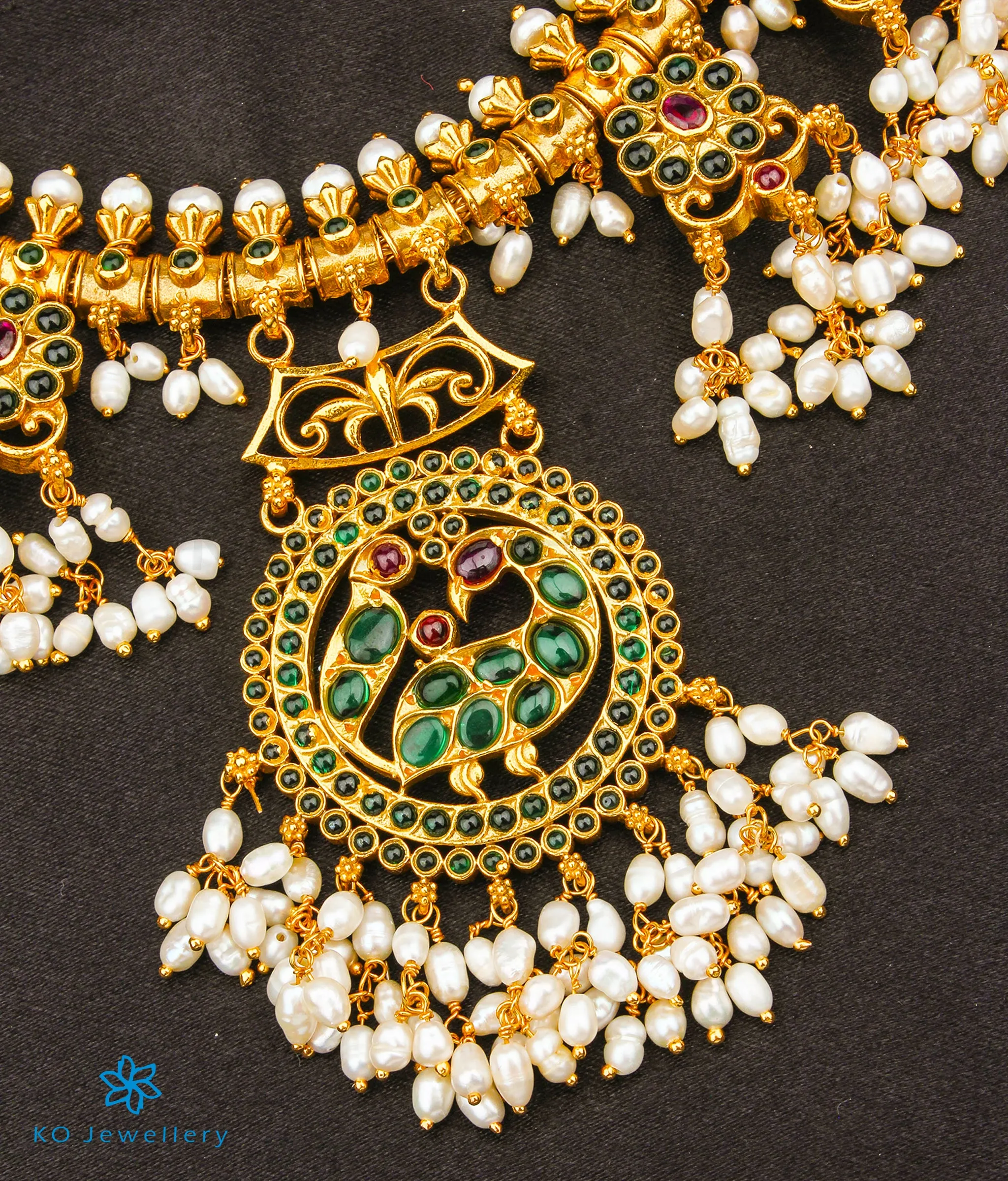 The Aarushi Silver Guttapusalu Necklace (Short)
