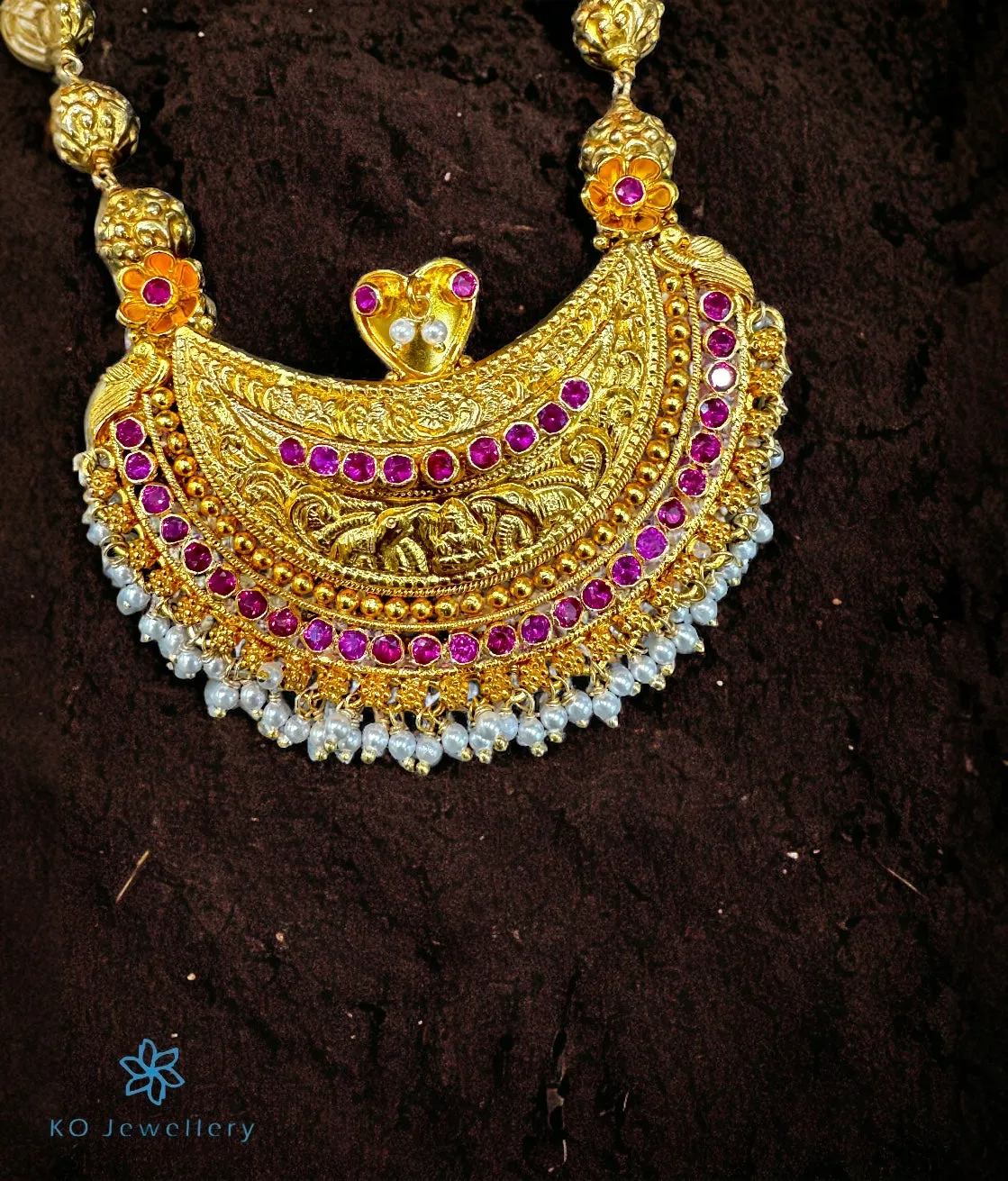 The Amodini Kokkethathi Silver Kodava Rudraksha Necklace