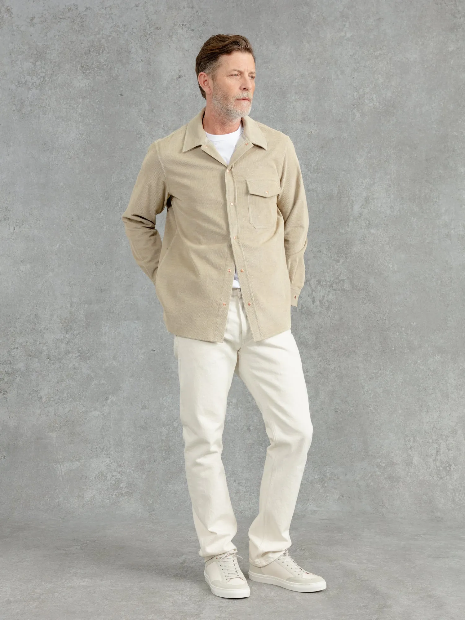 The Cord Studded Overshirt