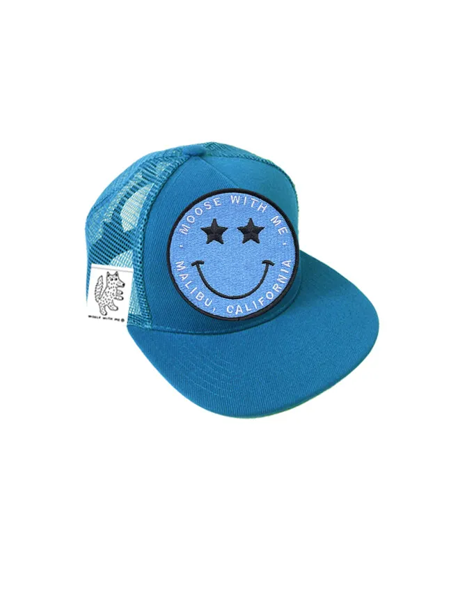 TODDLER Trucker Hat with Interchangeable Velcro Patch (Turquoise)