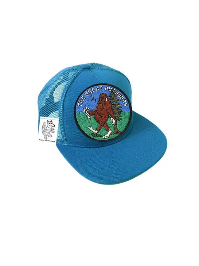 TODDLER Trucker Hat with Interchangeable Velcro Patch (Turquoise)
