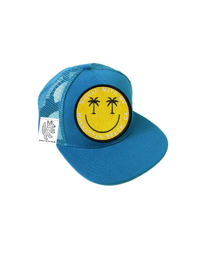 TODDLER Trucker Hat with Interchangeable Velcro Patch (Turquoise)