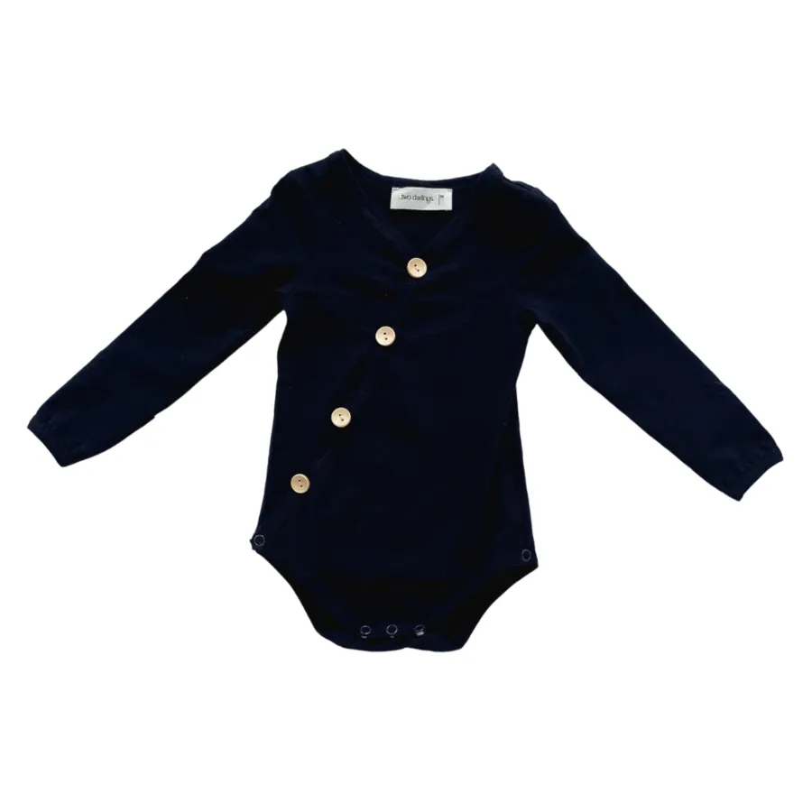 Two Darlings Midnight Bamboo Long Sleeve Bodysuit