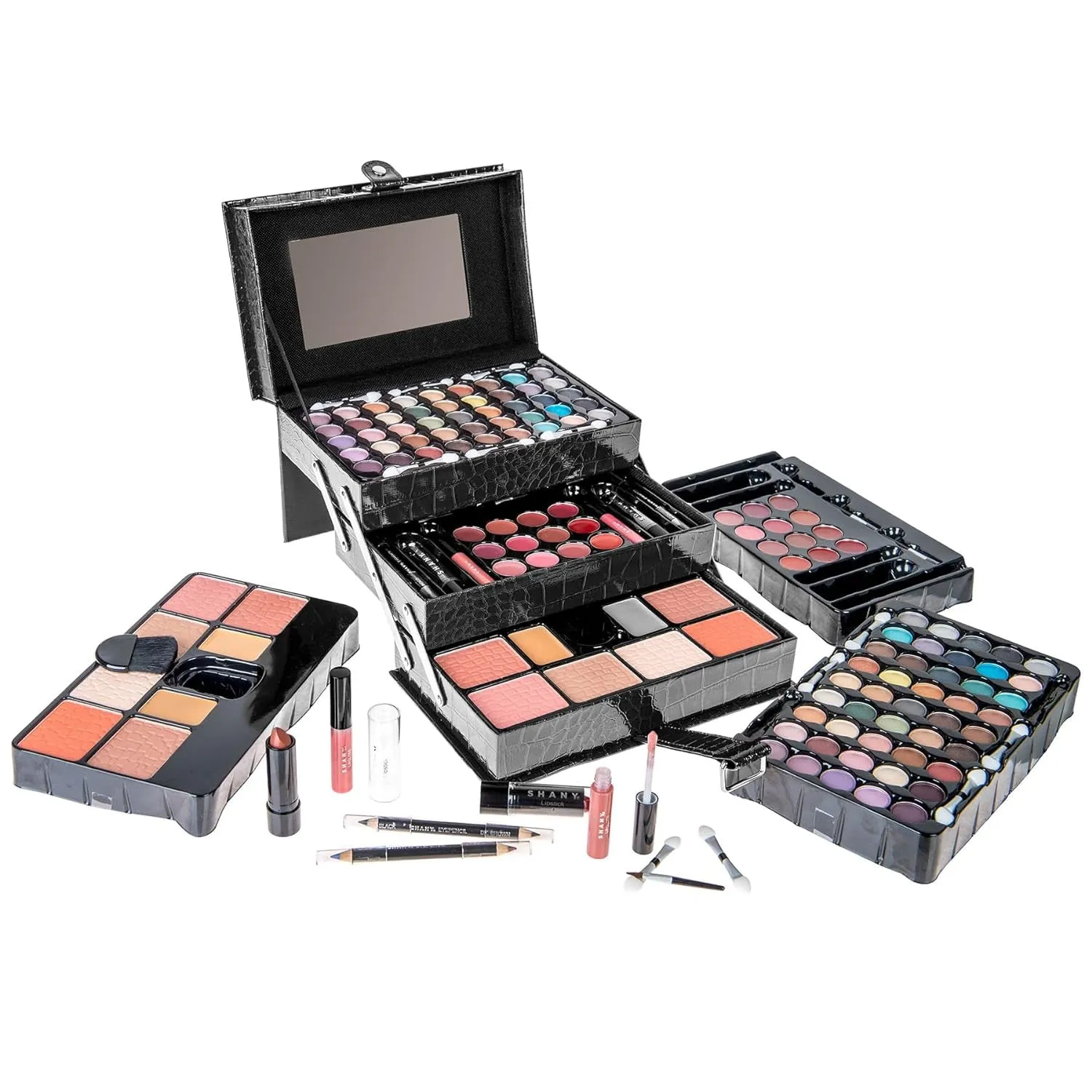 Ultimate All-Inclusive Makeup Collection with Reusable Organizer - Red