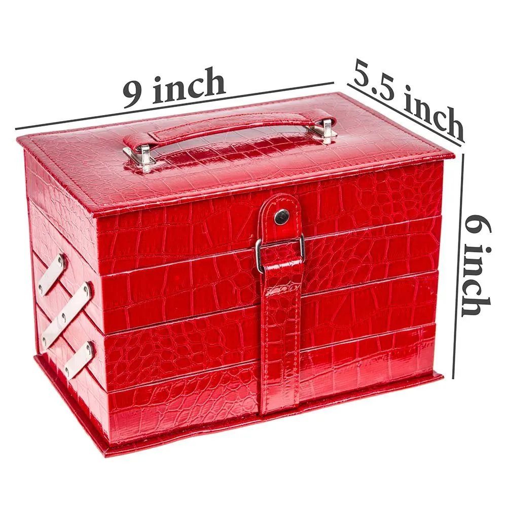 Ultimate All-Inclusive Makeup Collection with Reusable Organizer - Red