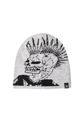 Unisex Punk Beanie Hat - Grey Marl