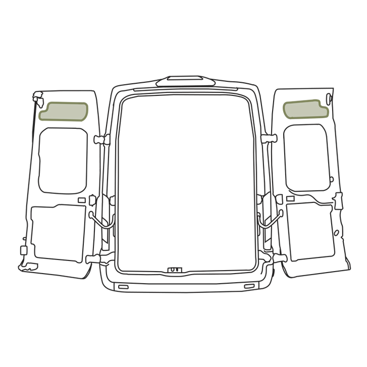 VanEssential Ford Transit Upper Rear Door Storage Panels (Pair)