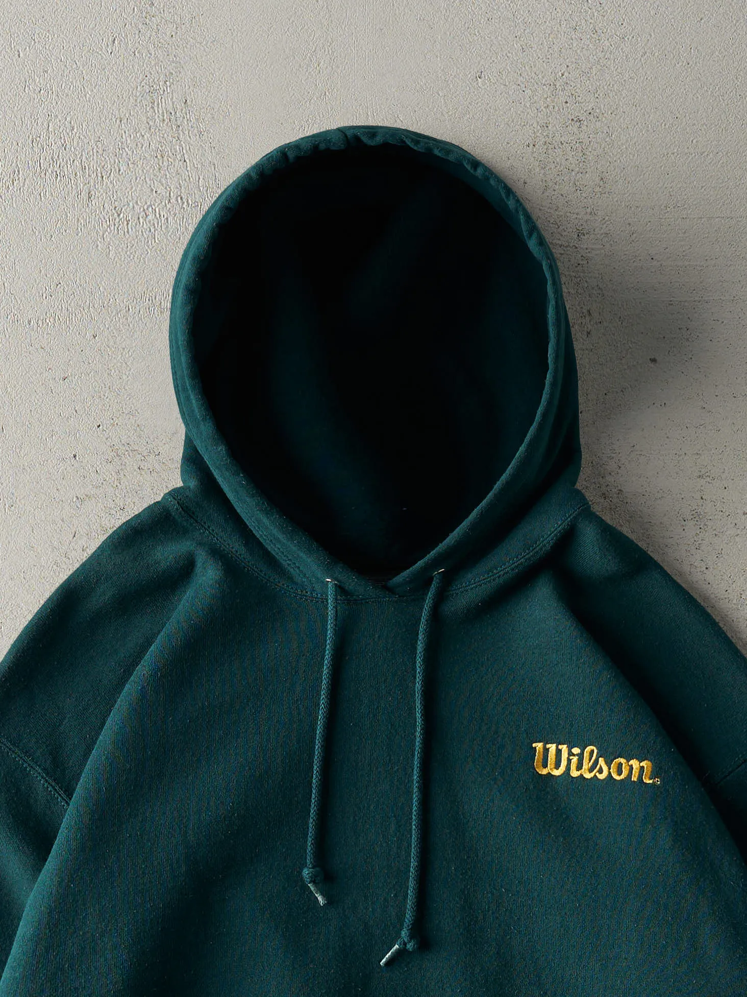 Viintage 90s Forest Green Wilson Embroidered Boxy Hoodie (L)