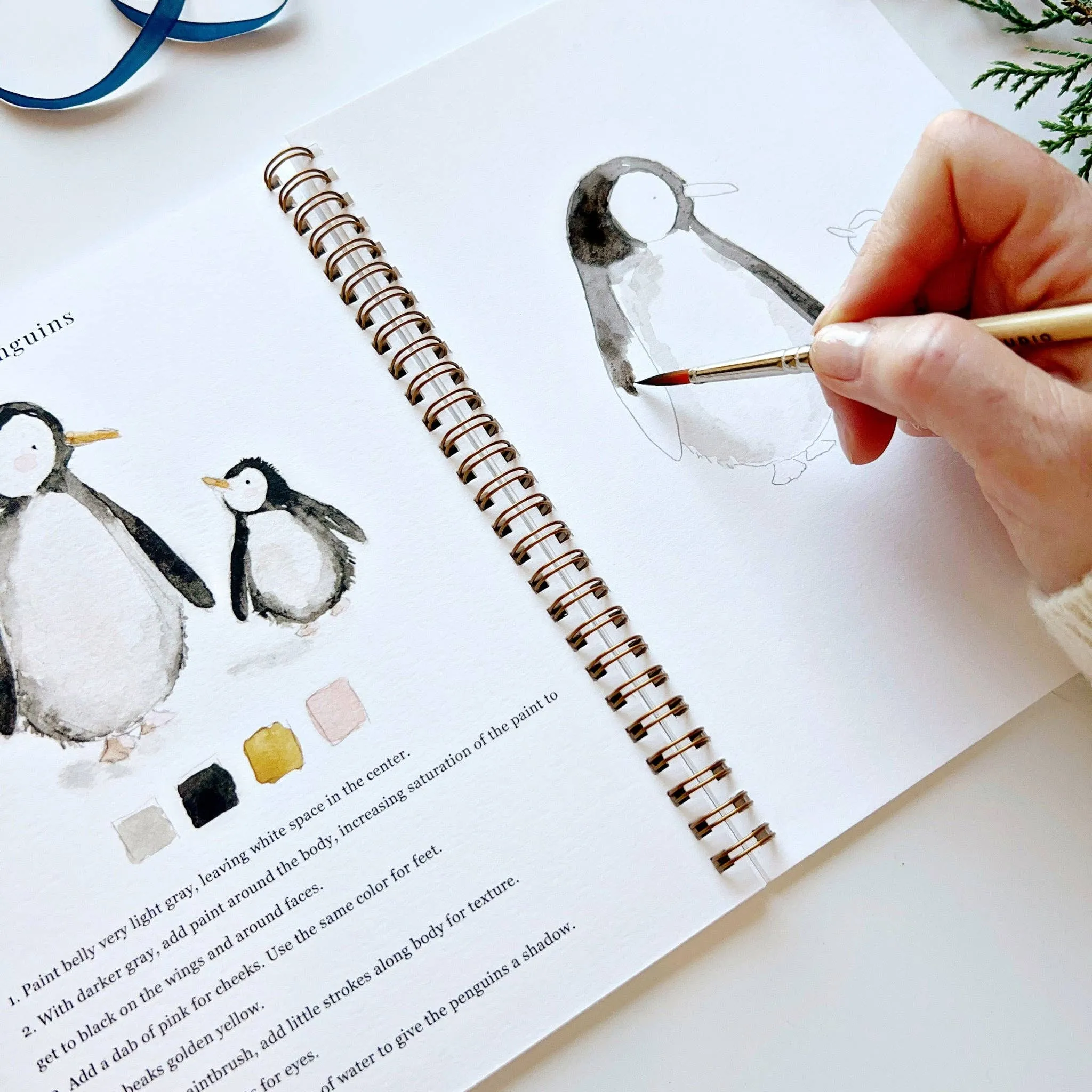 Winter watercolor workbook presale