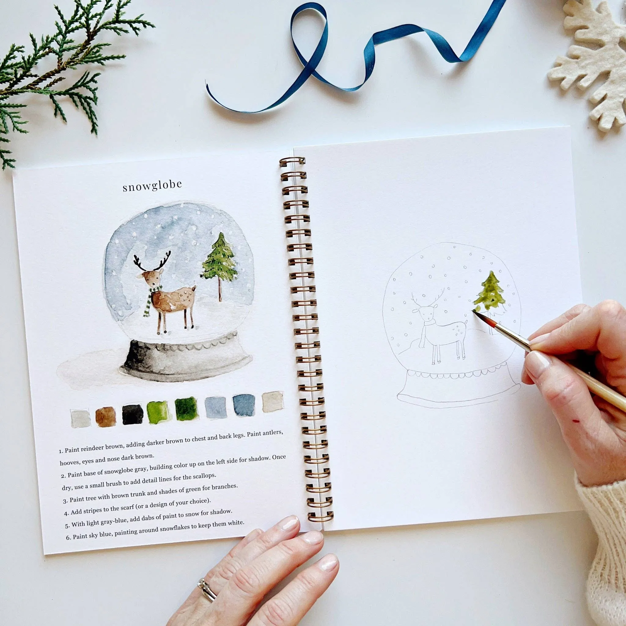 Winter watercolor workbook presale