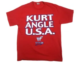 WWF KURT ANGLE USA SHIRT LG